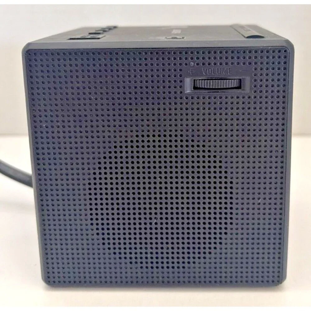 Sony ICF-C1 Desktop Alarm Clock Radio Cube Digital Black ICFC1 Tested